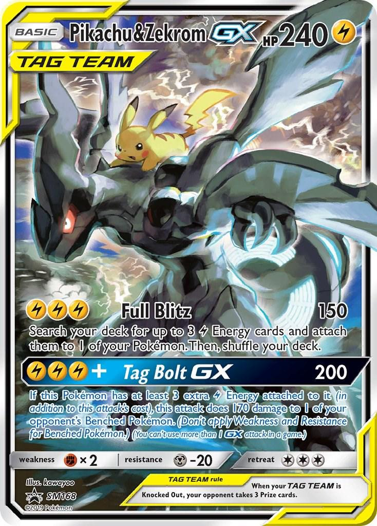 Pikachu & Zekrom GX #168