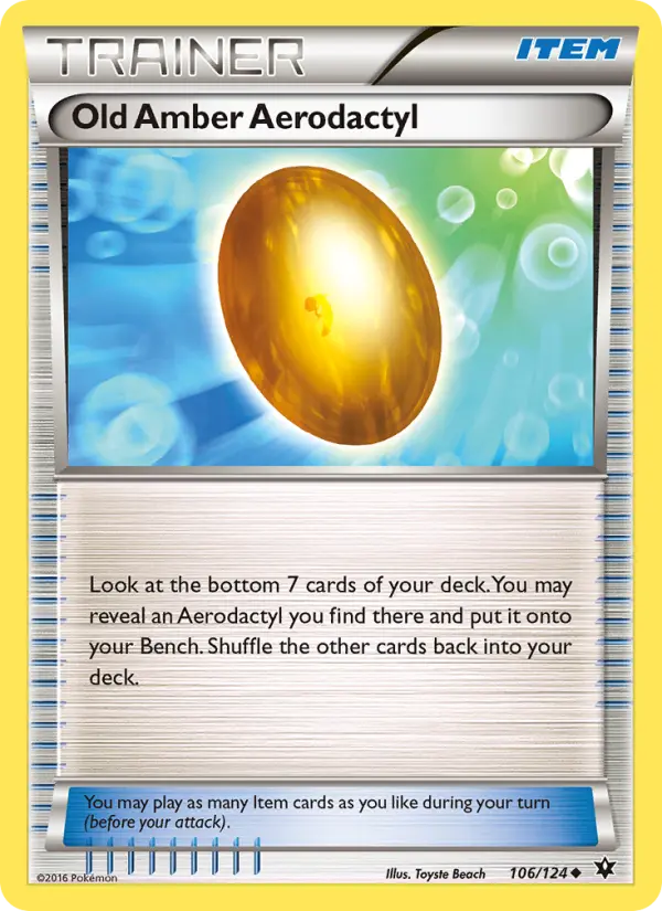 Old Amber Aerodactyl #106