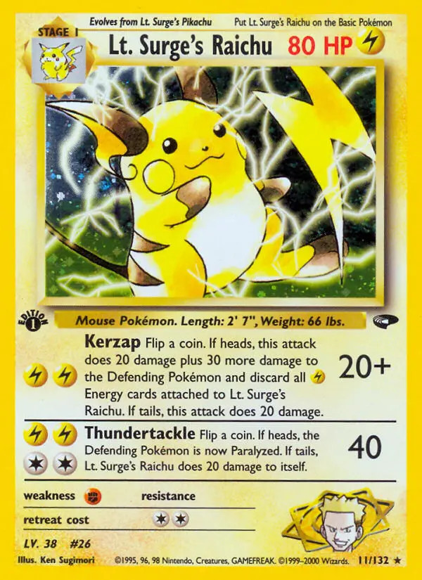 Lt. Surge's Raichu #11