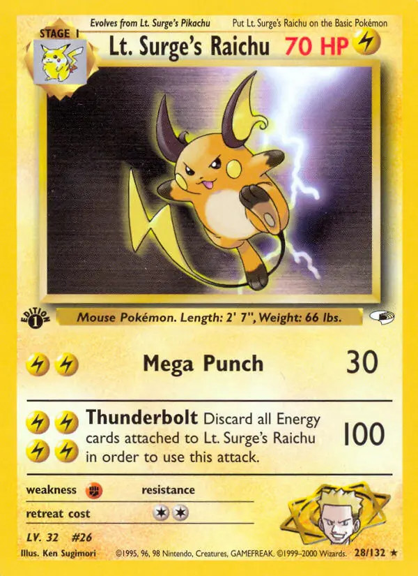 Lt. Surge's Raichu #28