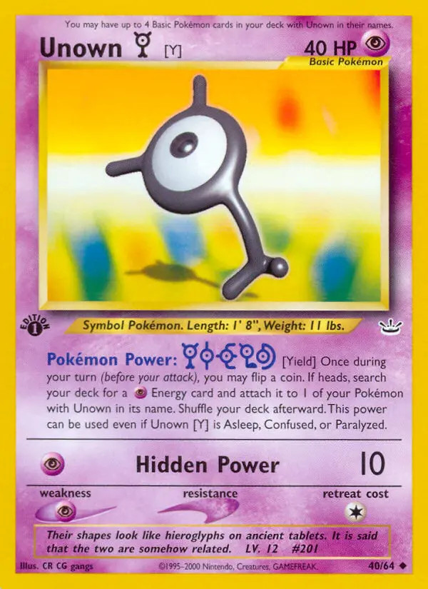 Unown [Y] #40