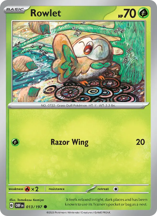 Rowlet #013 — Obsidian Flames
