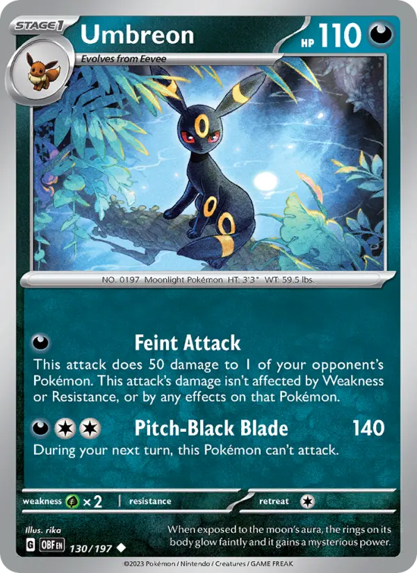 Umbreon #130 — Obsidian Flames