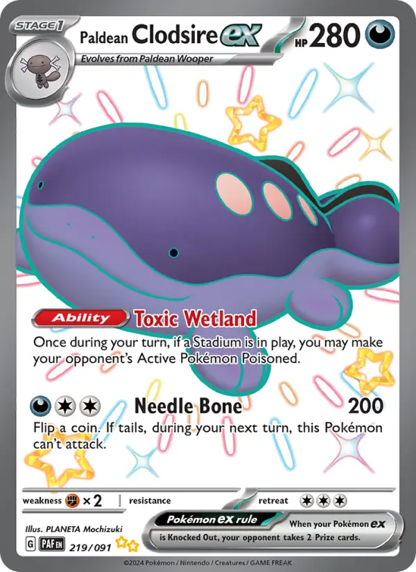 Paldean Clodsire ex #219