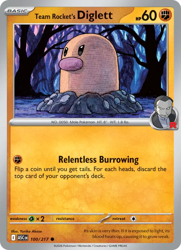 Team Rocket's Diglett #100