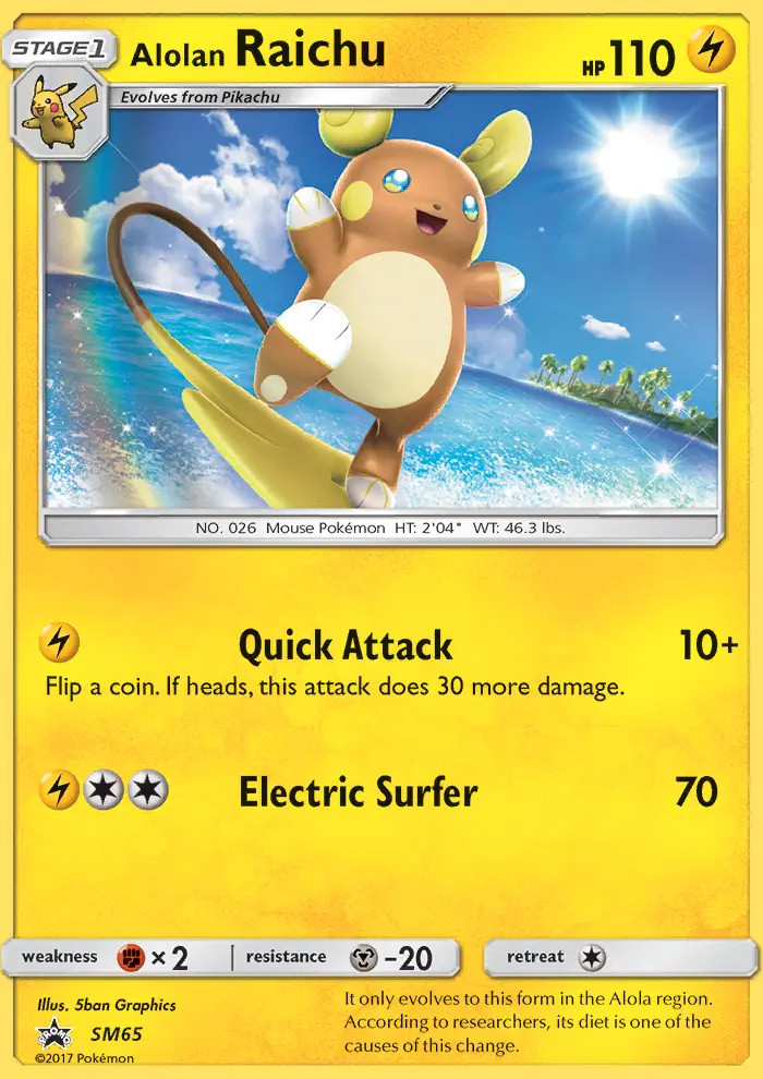 Alolan Raichu #65 — SM Black Star Promos
