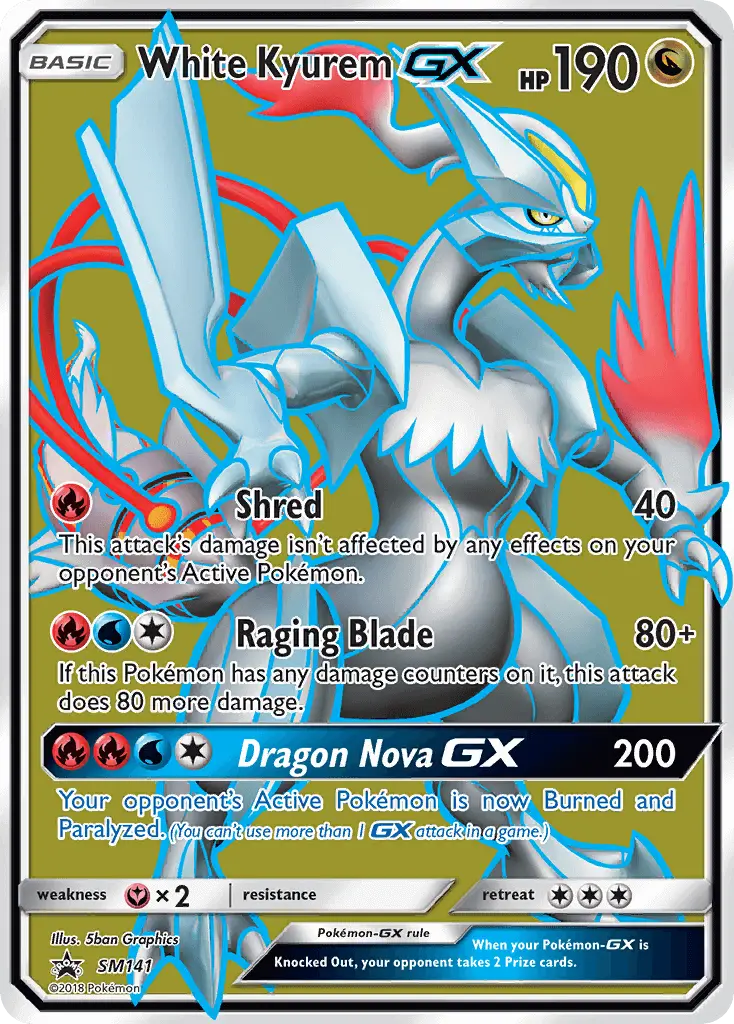 Kyurem Branco GX #141 — Sol e Lua Promos