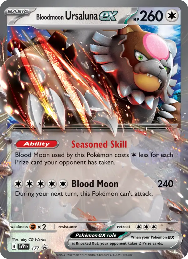 Bloodmoon Ursaluna ex #177 — SV Black Star Promos