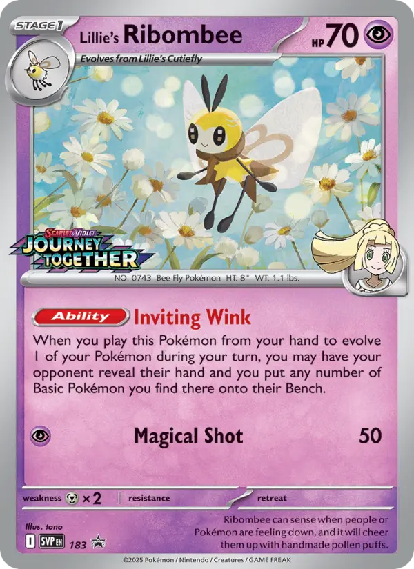 Lillie's Ribombee #183 — SV Black Star Promos