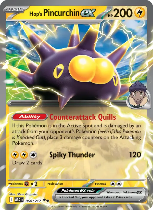 Hop's Pincurchin ex #068
