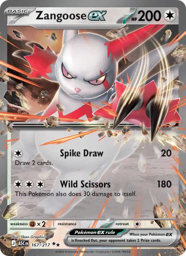 Zangoose ex #167