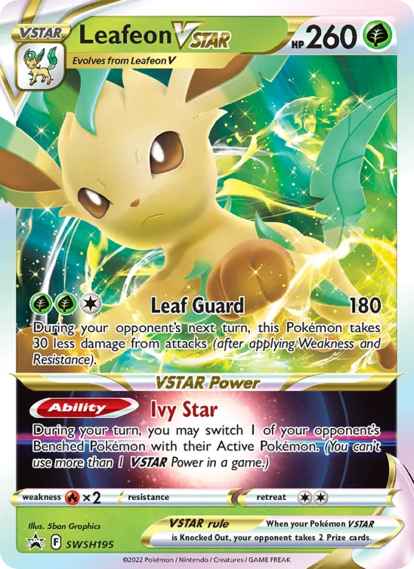 Leafeon VSTAR #195 — SWSH Black Star Promos