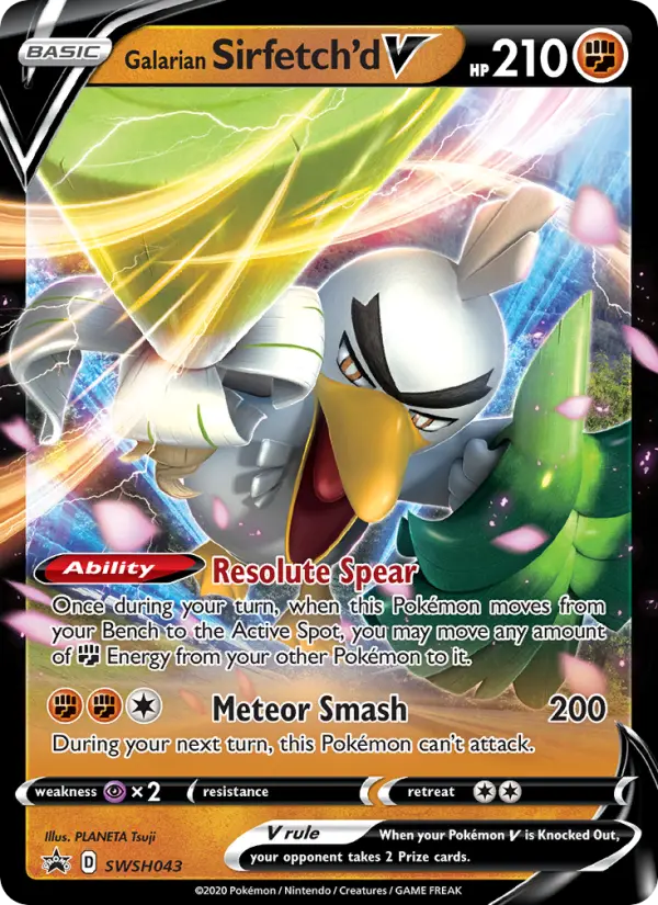 Galarian Sirfetch'd V #043 — SWSH Black Star Promos