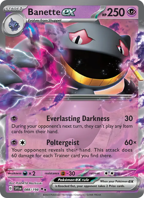 Banette ex #088 — Scarlet & Violet