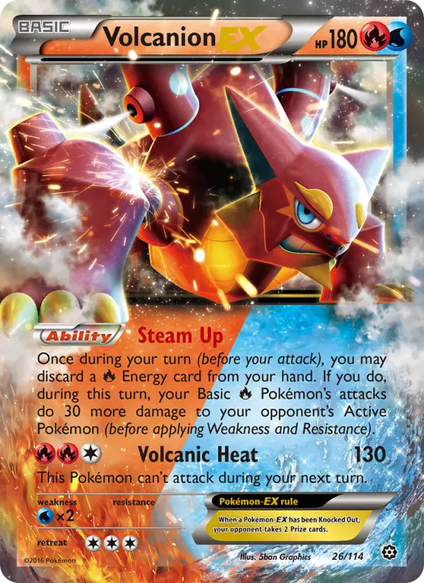 Volcanion EX #26 — Steam Siege