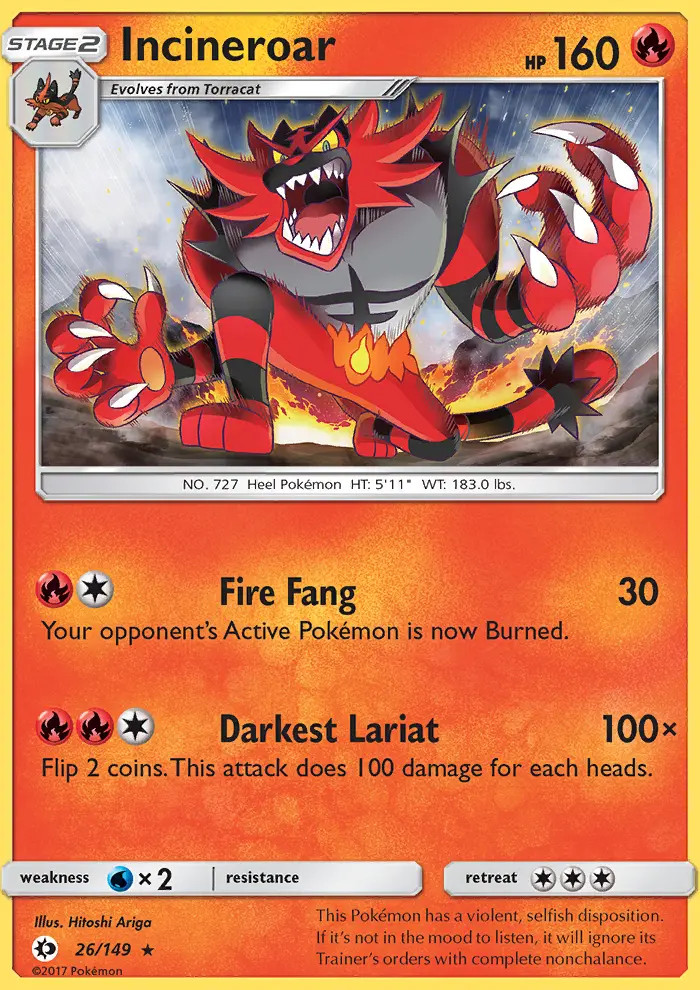 Incineroar #26 — Sun & Moon
