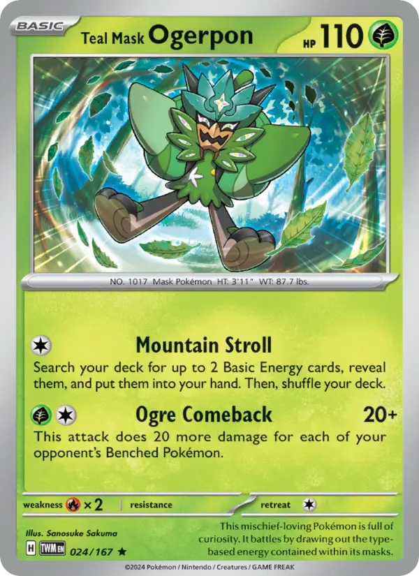 Teal Mask Ogerpon #024 — Twilight Masquerade