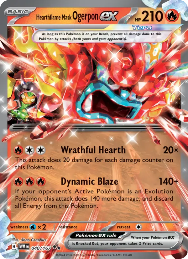 Hearthflame Mask Ogerpon ex #040 — Twilight Masquerade