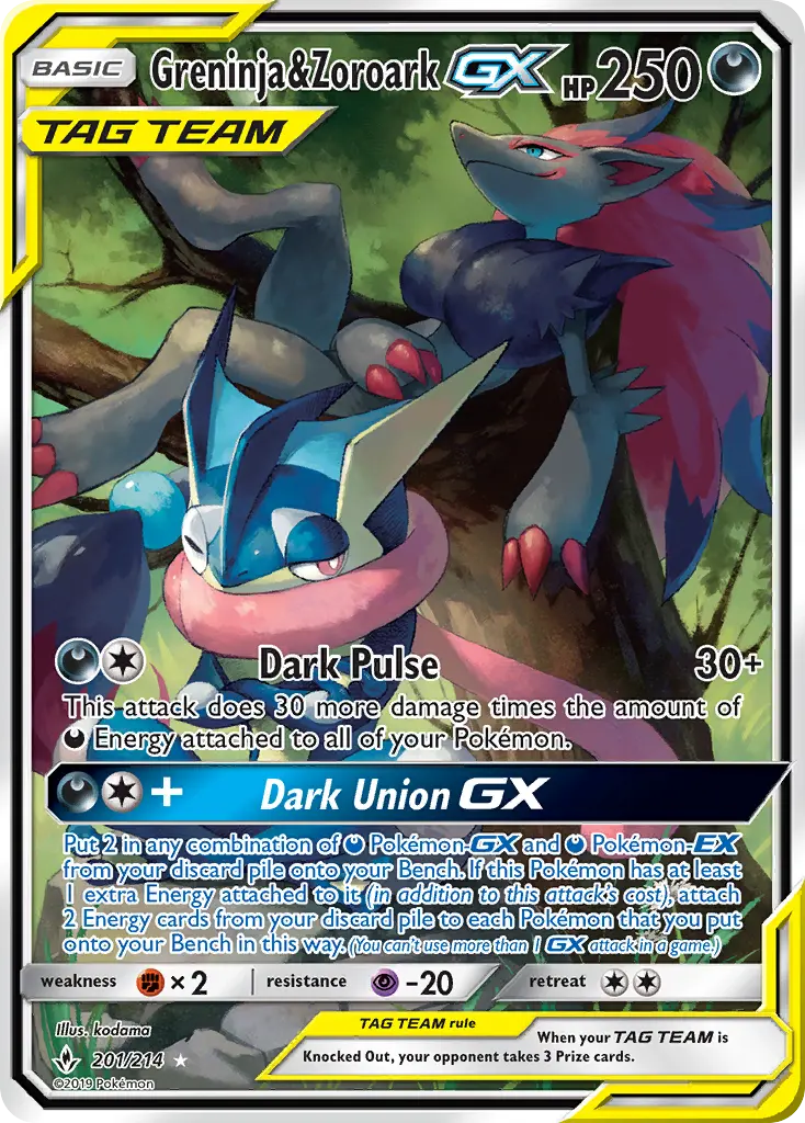 Greninja & Zoroark GX #201