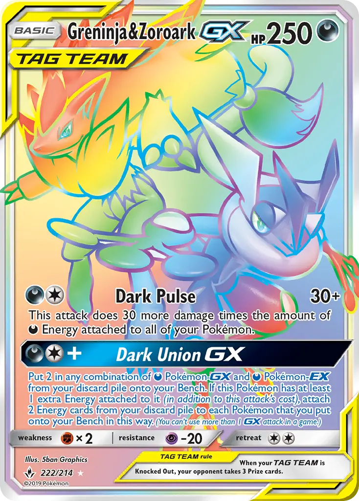 Greninja & Zoroark GX #222