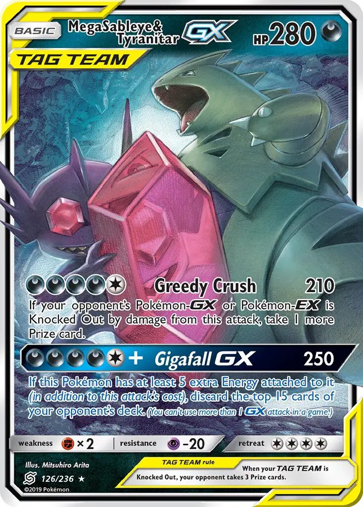 Mega Sableye & Tyranitar GX #126