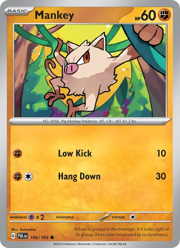Mankey #106 — Paldea Evolved