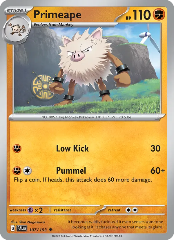 Primeape #107 — Paldea Evolved