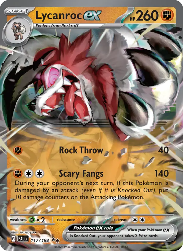 Lycanroc ex #117 — Paldea Evolved