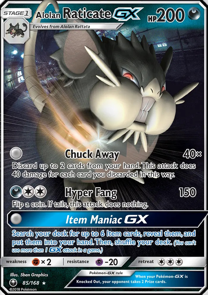 Alolan Raticate GX #85
