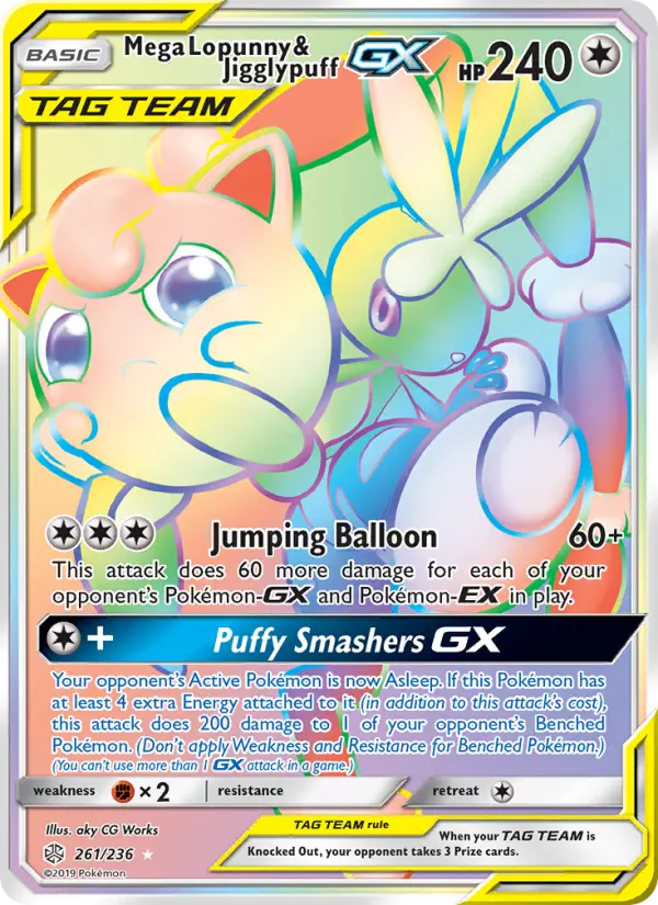 Mega Lopunny & Jigglypuff GX #261