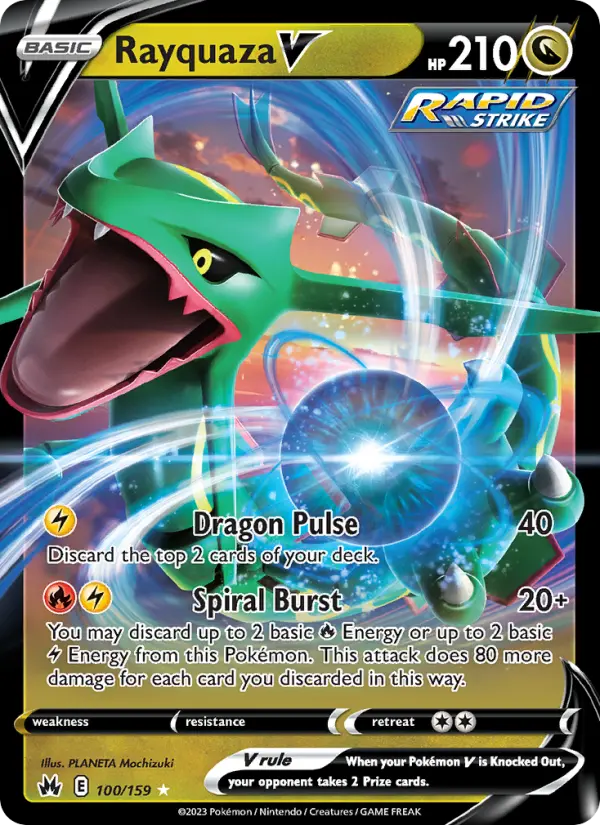 Rayquaza V #100 — Crown Zenith