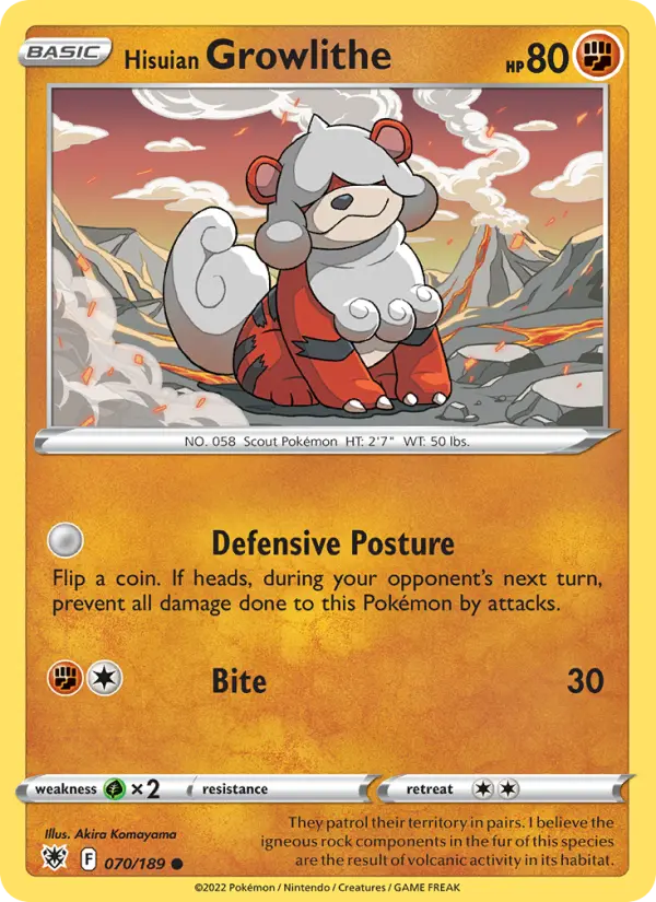 Hisuian Growlithe #070 — Astral Radiance