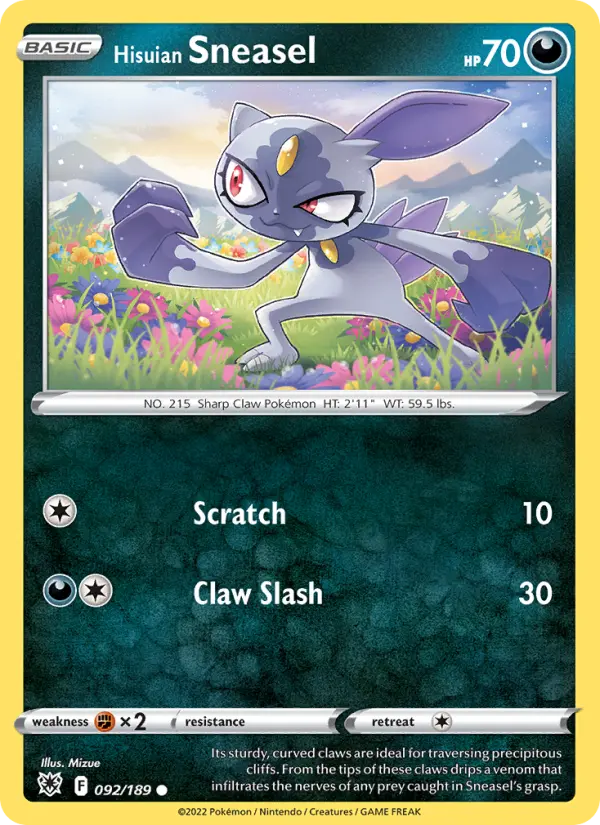 Hisuian Sneasel #092 — Astral Radiance