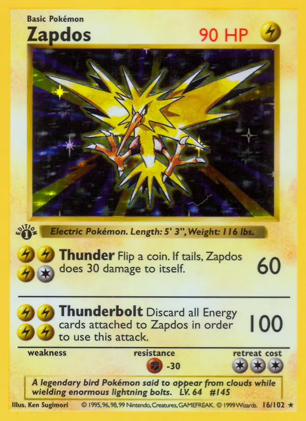 Zapdos #16 — Coleção Básica