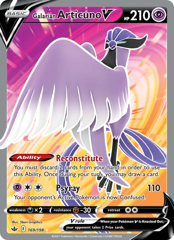 Galarian Articuno V #170 — Chilling Reign