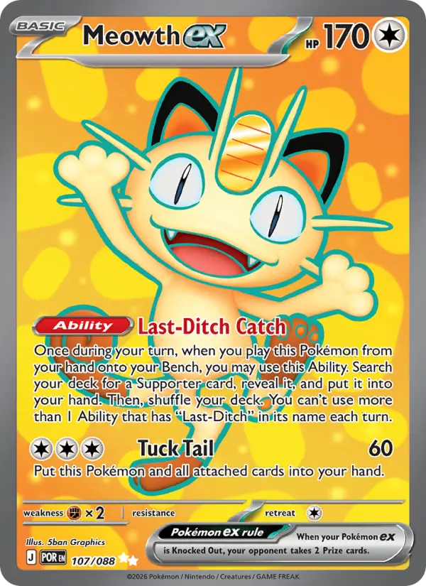 Meowth ex #107