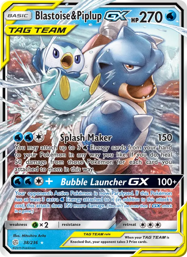Blastoise & Piplup GX #38