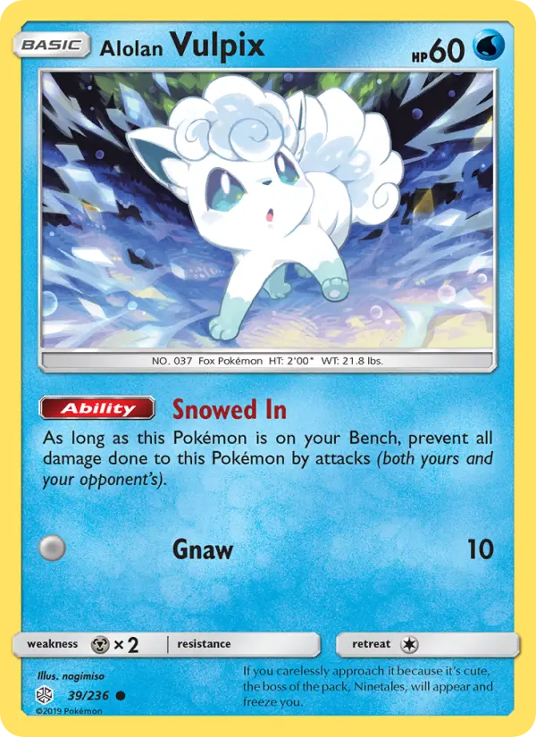 Alolan Vulpix #39 — Cosmic Eclipse (Reverse Holo)