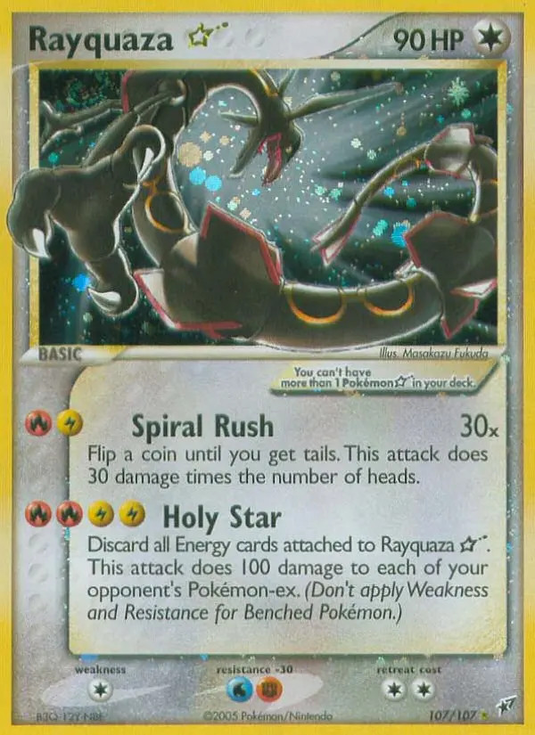 Rayquaza Gold Star #107