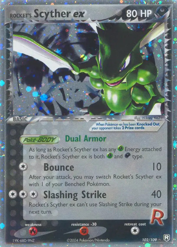 Rocket's Scyther ex #102