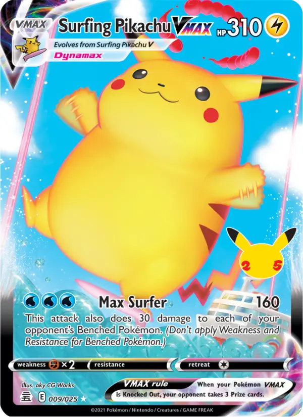 Surfing Pikachu VMAX #009