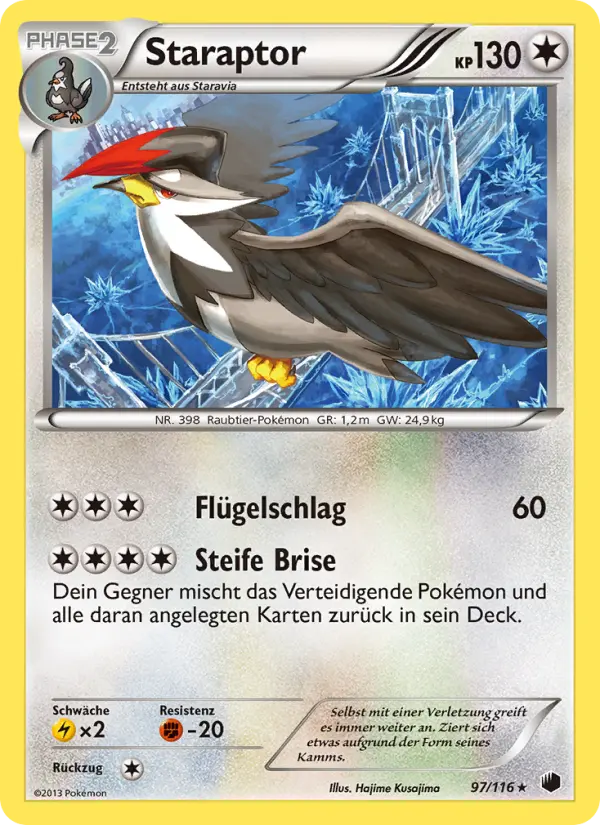 Staraptor #97 — Plasma-Frost (Reverse Holo)