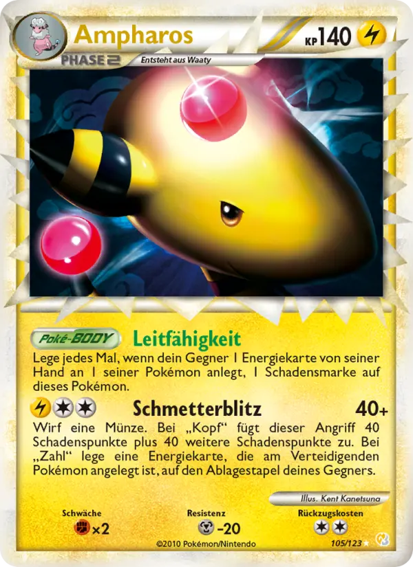 Ampharos #105 — HeartGold SoulSilver