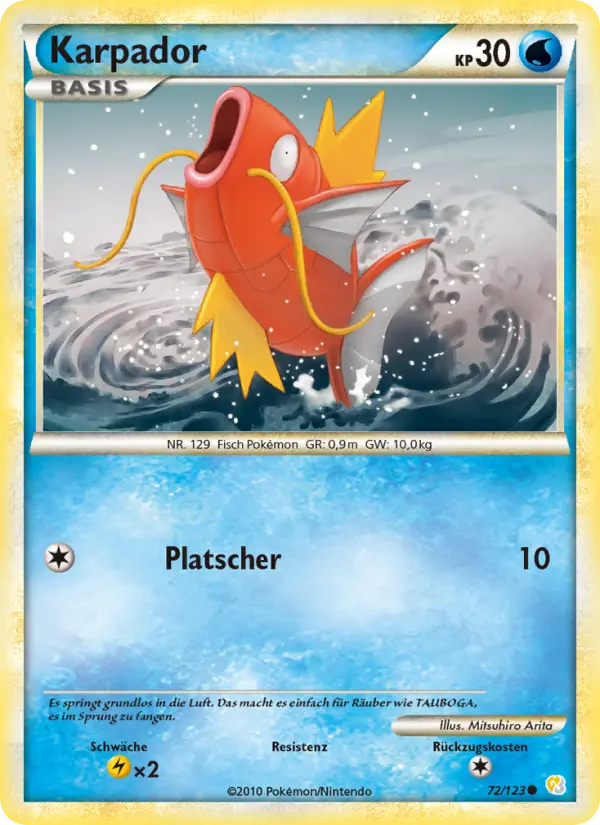 Karpador #72 — HeartGold SoulSilver (Reverse Holo)