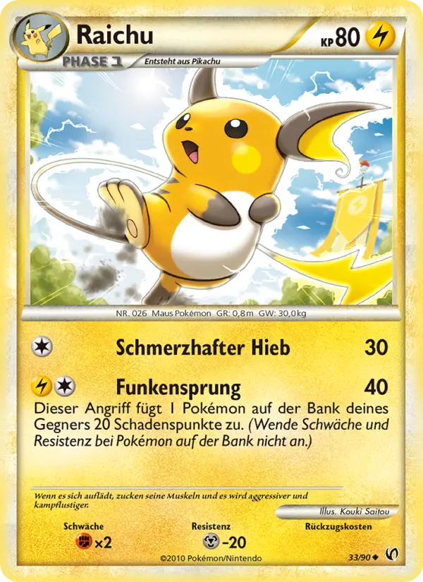 Raichu #33 — Unerschrocken (Reverse Holo)