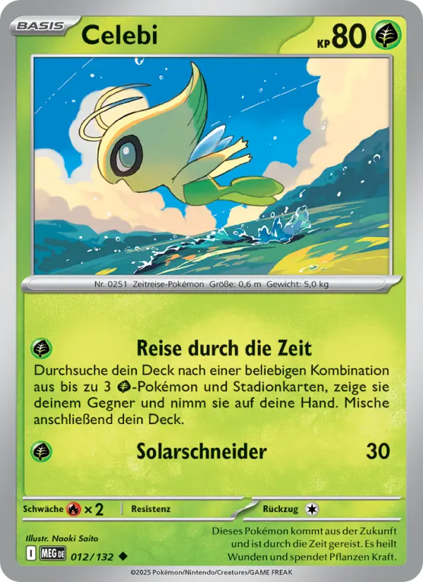 Celebi #012 — Mega-Entwicklung (Reverse Holo)