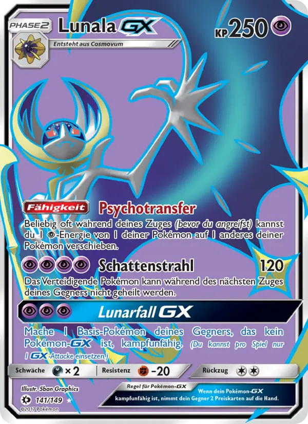 Lunala GX #141 — Sonne & Mond