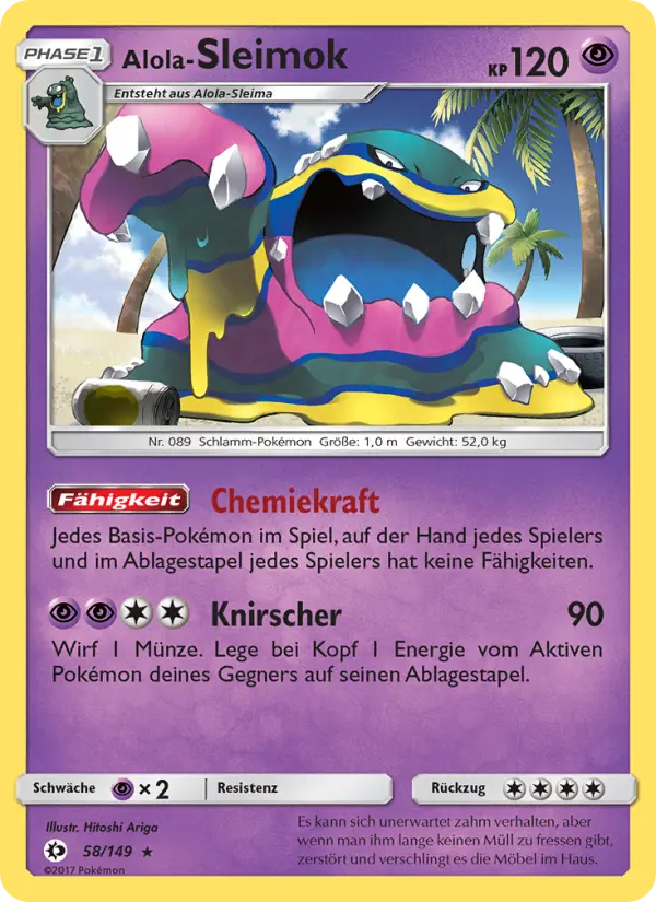 Alola-Sleimok #58 — Sonne & Mond (Reverse Holo)