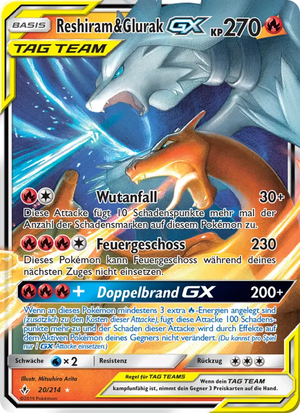 Reshiram & Glurak GX #20 — Kräfte im Einklang