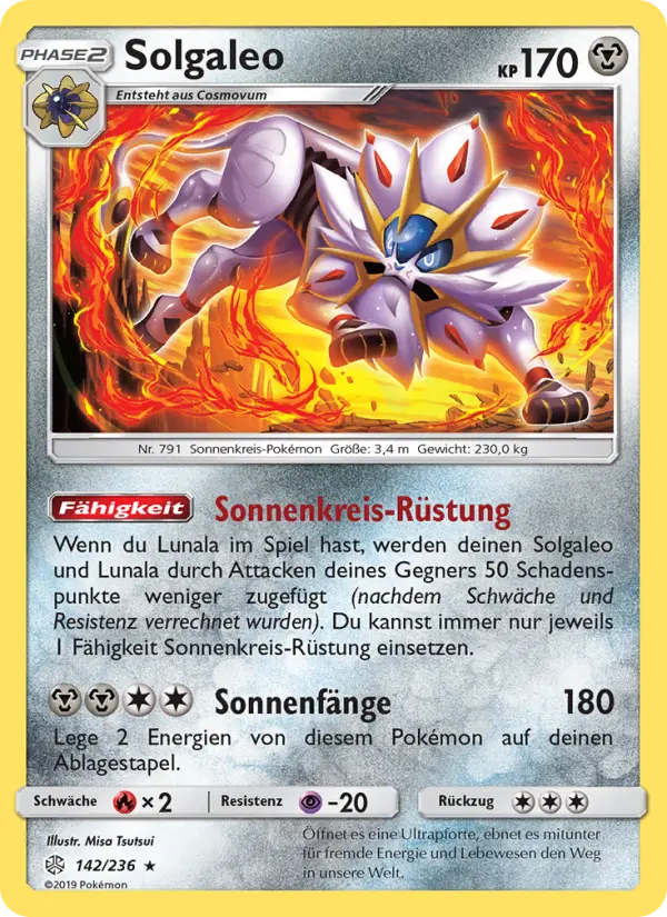 Solgaleo #142 — Welten im Wandel (Reverse Holo)